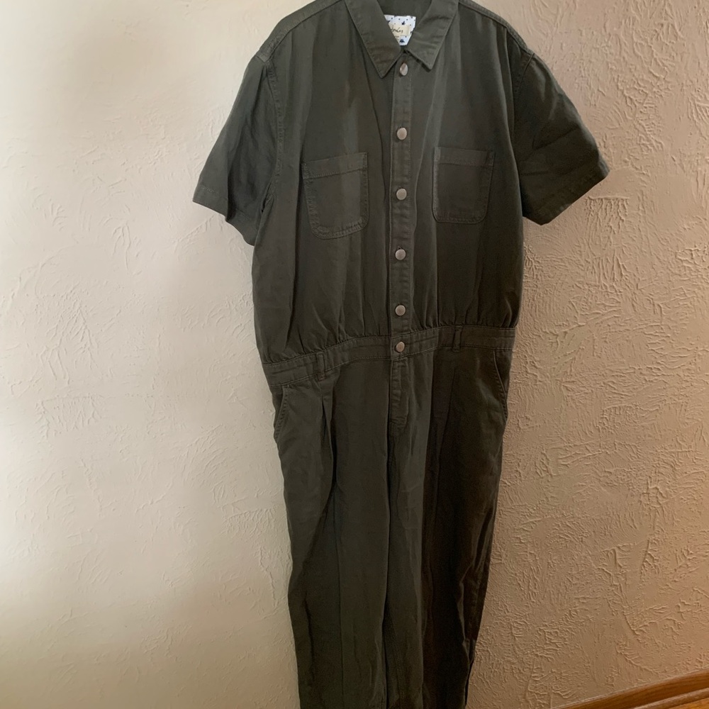 Joules Olive Green Denim Jumpsuit